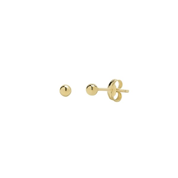Spero London 9ct Solid Gold Ball Sphere Stud Earring