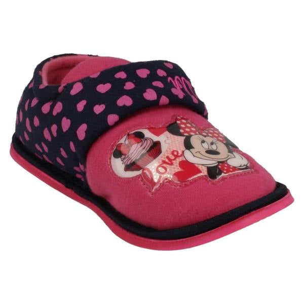 Disney Girls Disney Hook & Loop Slippers Minnie Mouse Boarder