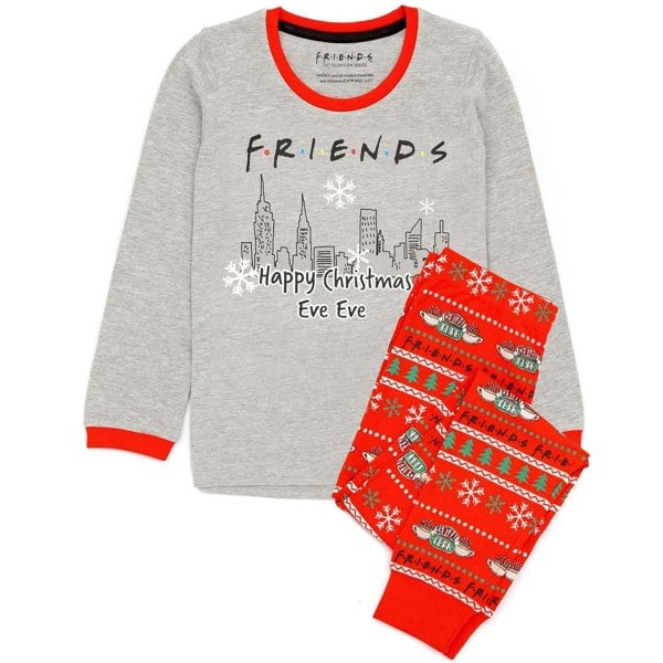 Friends Boys Christmas Pyjama Set - Grey/Red