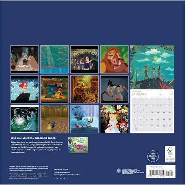 Disney Animation Calendar 2027, Wall Calendars, Month To View, Entertainment, Gift