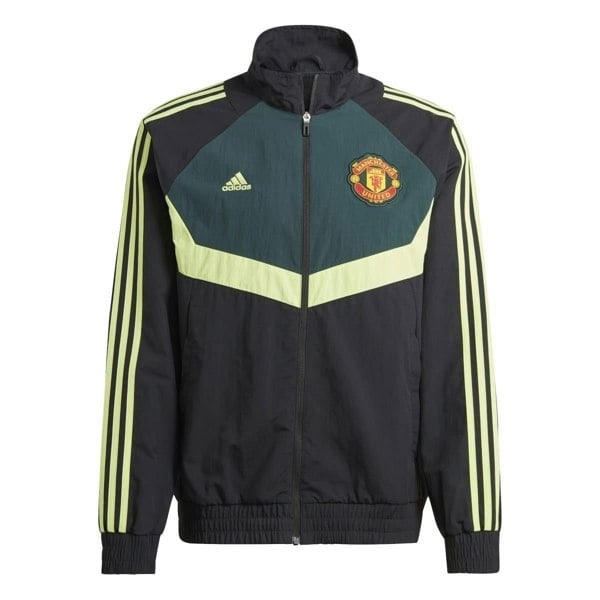 Adidas Mens Manchester United FC Woven Track Top - Black/Green