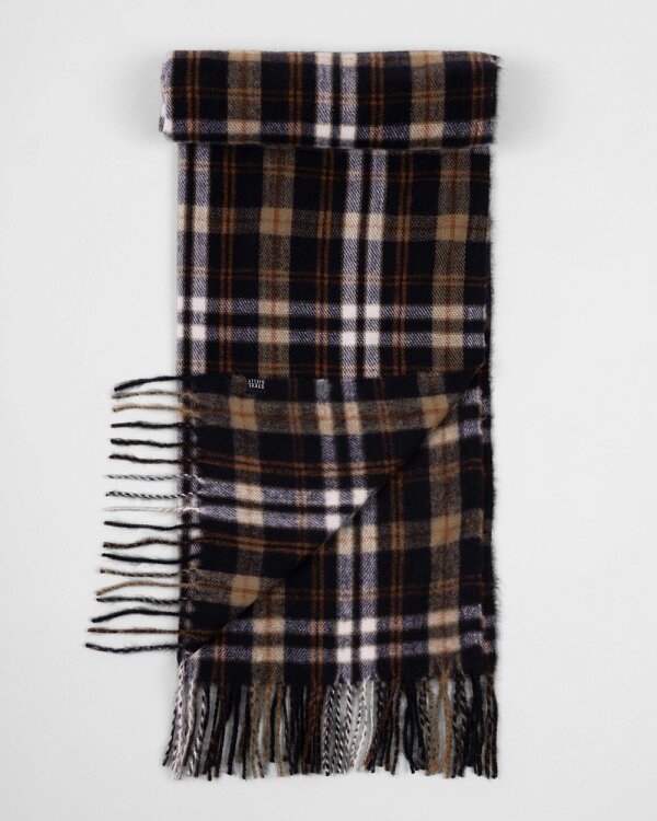 Steel & Jelly Milford – Navy and Rust Check Oversized Scarf