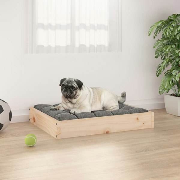 Berkfield Dog Bed 61.5x49x9 cm Solid Wood Pine