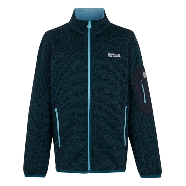 Regatta Kids Newhill Full Zip Fleece Jacket - Moroccan Blue/Nordic Blue