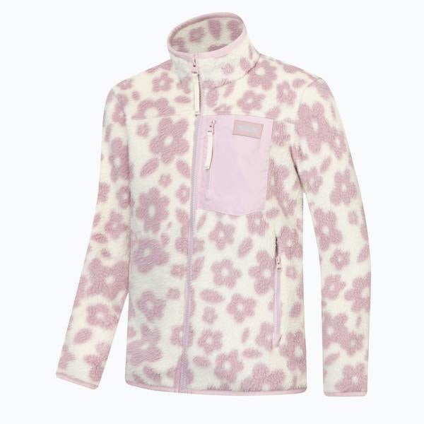 Regatta Childrens/Kids Frankie Floral Full Zip Fleece Jacket - Light Vanilla - 