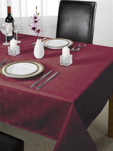 Tablecloth Chequers 60 X 84" Wine