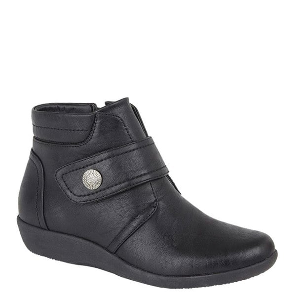 Boulevard L 444 X Wide Ee Fit Touch Fasten/Inside Zip Ankle Boots