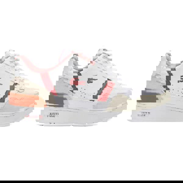 Lacoste Childrens/Kids T-Clip Touch Fastening Trainers - White/Pink - 