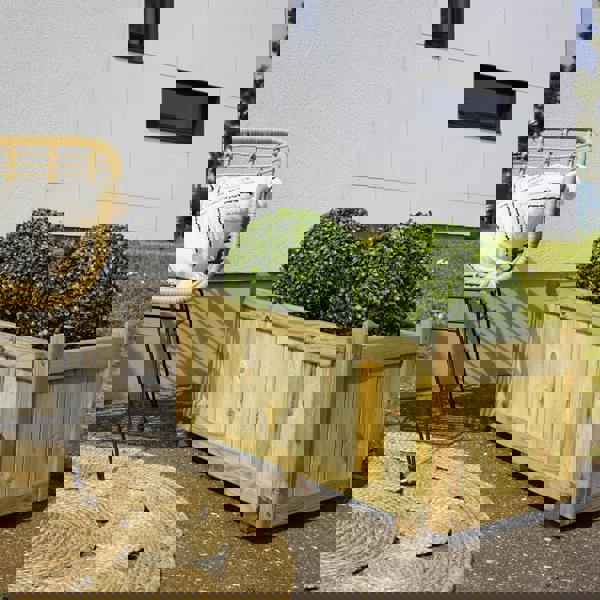 Cerland Vendome Rectangular Planter 92cm x 46cm 113L Classic Wooden Planter