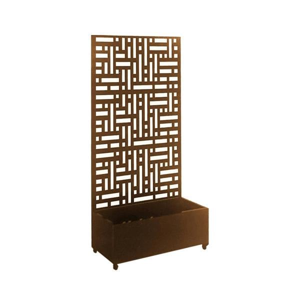 Nicoman Metal Indoor/Outdoor Privacy Screen with Plant Pot - 90cm x 180cm