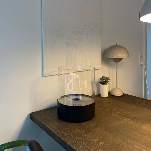 Scandi-Flames Southwark Black - Round Tabletop Bioethanol Fireplace