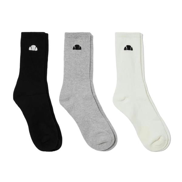 Ellesse Womens/Ladies Sepino Crew Socks (Pack of 3) - Multicoloured - 