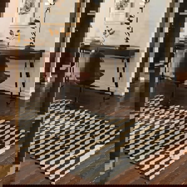 Wool Rug Donna – Black & Natural White