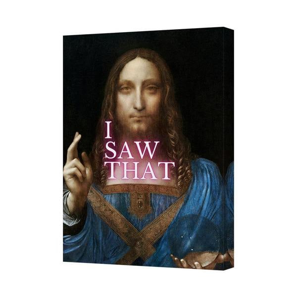 Benjamin Tate Design I Saw That Mona Lisa Canvas Wall Art Pop Culture Print