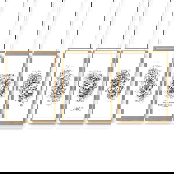 Canvas Painting Wall Decor | Set of 3 Abstract Clocks Wall art Prints