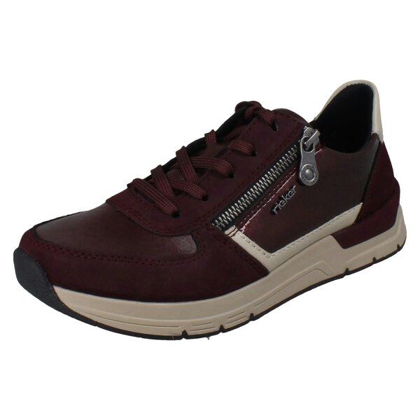 Rieker Ladies Rieker Casual Trainer With Side Zip 58902 - Red