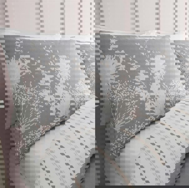 Catherine Lansfield Meadowsweet Floral Grey/Pink Duvet Cover Set