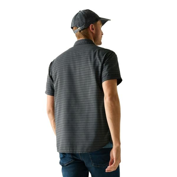 Regatta Mens Mindano Triangle Short-Sleeved Shirt - Dark Storm - 