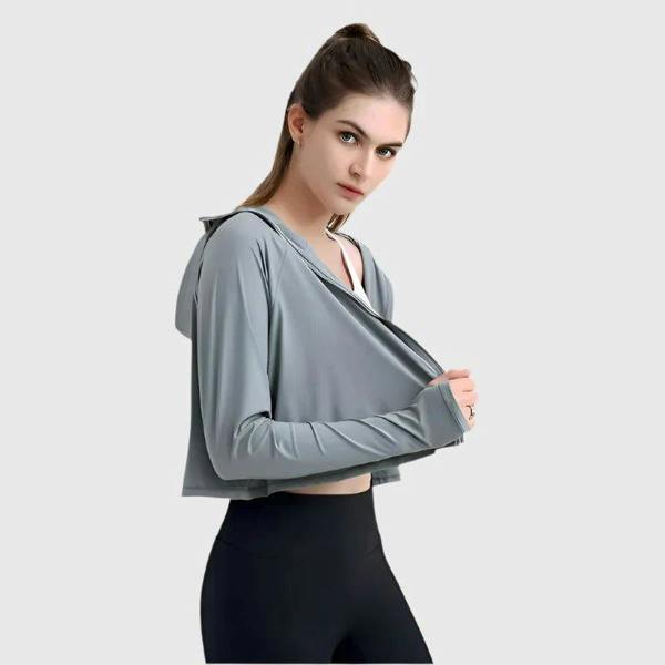 Anniou UPF 50+ Hooded Cropped Shirt