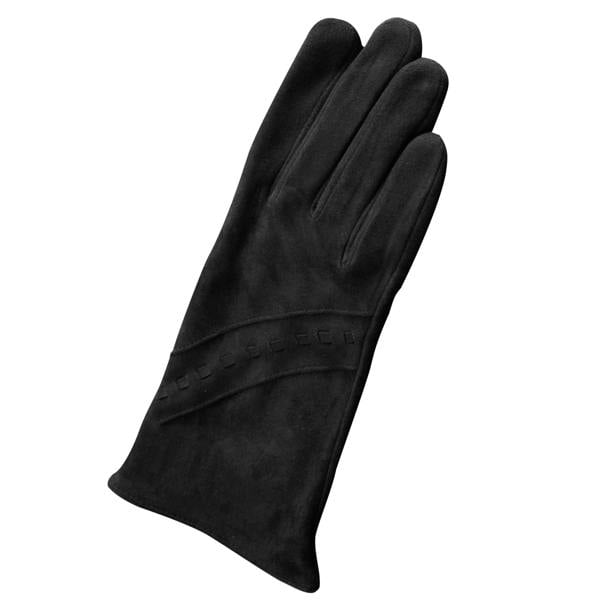 Eastern Counties Leather Womens Sian Suede Gloves - Black