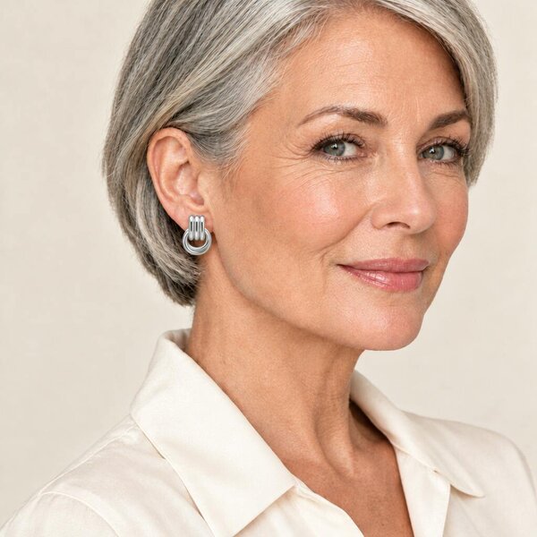 Cachet London Grace Silver Clip-On Earrings