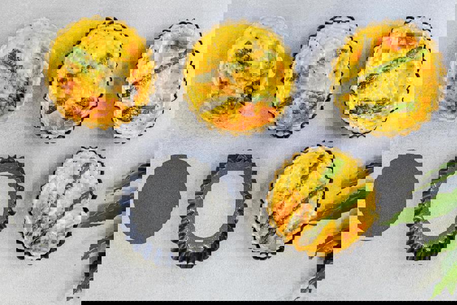 KitchenCraft Set of Four Non-Stick Mini Fluted Flan Tins