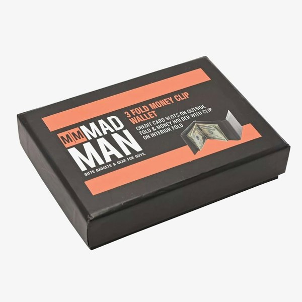 T. H. Baker Mad Man Black 3 Fold Money Clip Wallet HM2369
