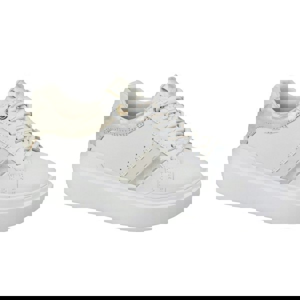 Cipriata Womens Rea Lace Up Platform Trainers - White