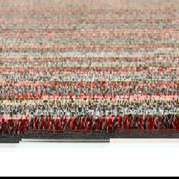 The Rugs Washable Striped Multicolour Mat | Microfibre Rug