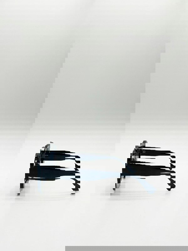 SVNX Oversized Chunky Rectangle Sunglasses in Black