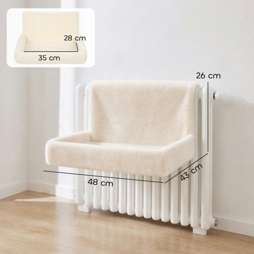 PawHut Cat Radiator Bed with Foldable Metal Frame, Removable Washable Cover