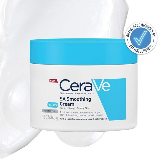 CeraVe SA Smoothing Moisturiser with 3 Essential Ceramides for Dry, Rough & Bumpy Skin - 340g