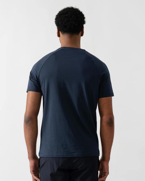 BOSS Orange Mens Slim Fit Beach T-Shirt - Navy 415