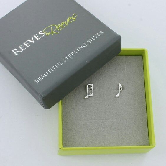 Reeves & Reeves Music Note Stud Earrings