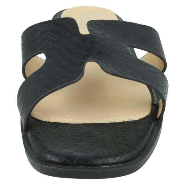 Spot On Ladies Spot On Croc Print Mules F00298