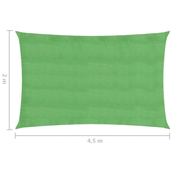 Berkfield Sunshade Sail 160 g/m�__ Light Green 2x4.5 m HDPE