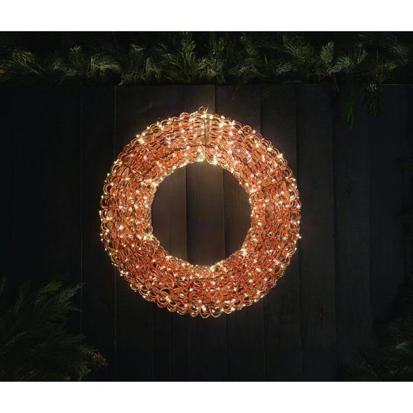 Titan Rose Gold Wreath 60cm LV