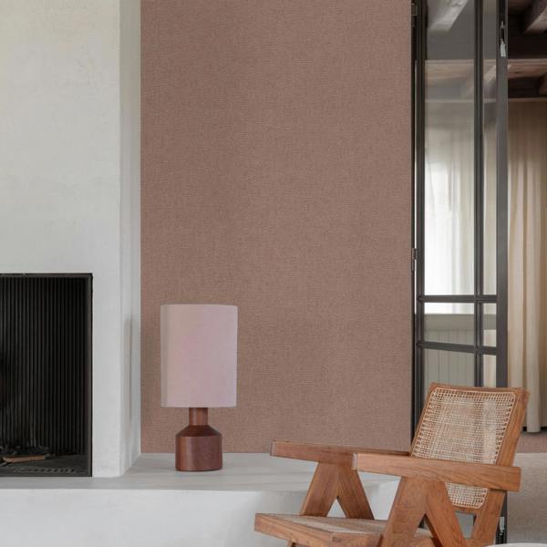 Grandeco Boutique Atogo Semi Plain Woven Effect Luxury Weight Embossed Wallpaper, Mauve