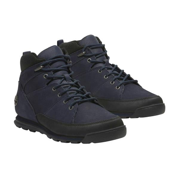 Timberland Mens Euro Rock Leather Mid Cut Boots - Navy