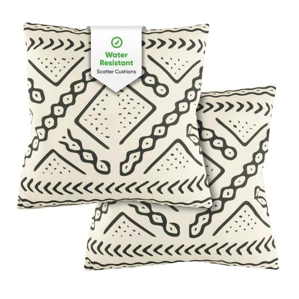 Gardenwize Pair of Outdoor Scatter Cushions – Aztec Tribal Design