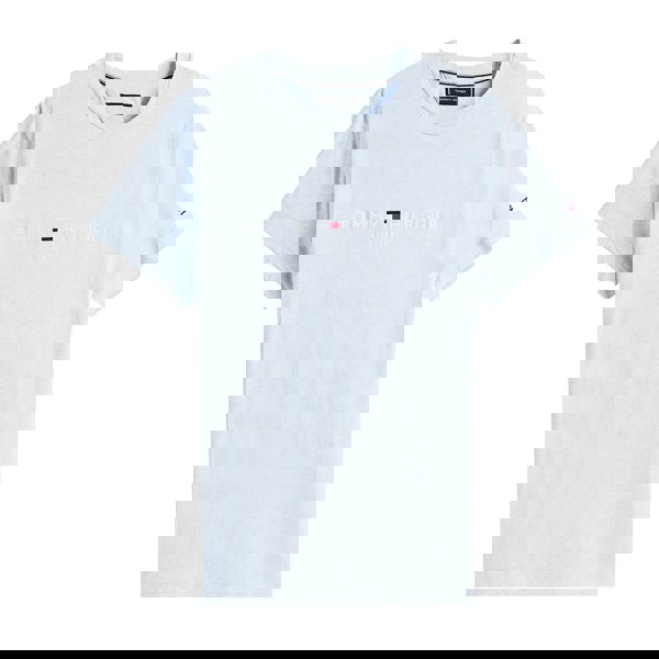 Tommy Hilfiger Slim Logo Embroidery T-Shirt Heathered Blue