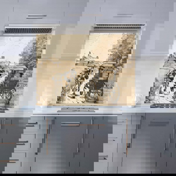 Warren Reed - Designer A Horse And His Cart Kitchen Splashback