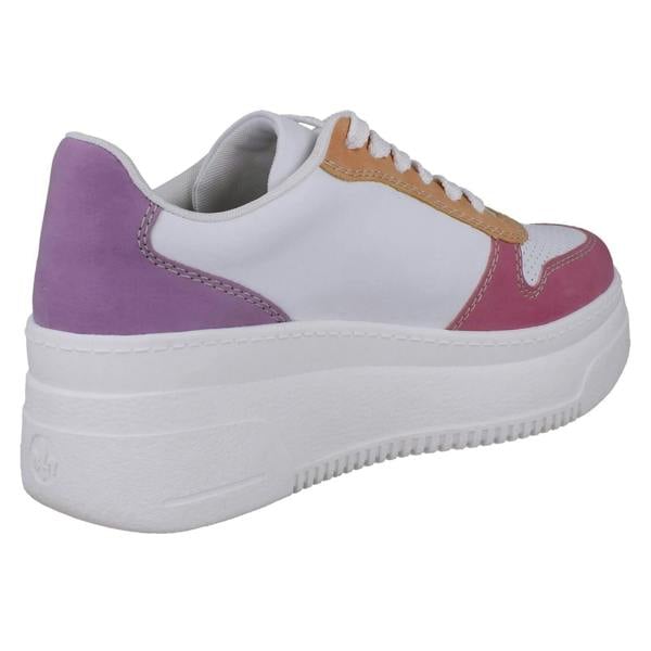 Rieker Ladies Rieker Vegan Wedge Colour Block Trainers M7814