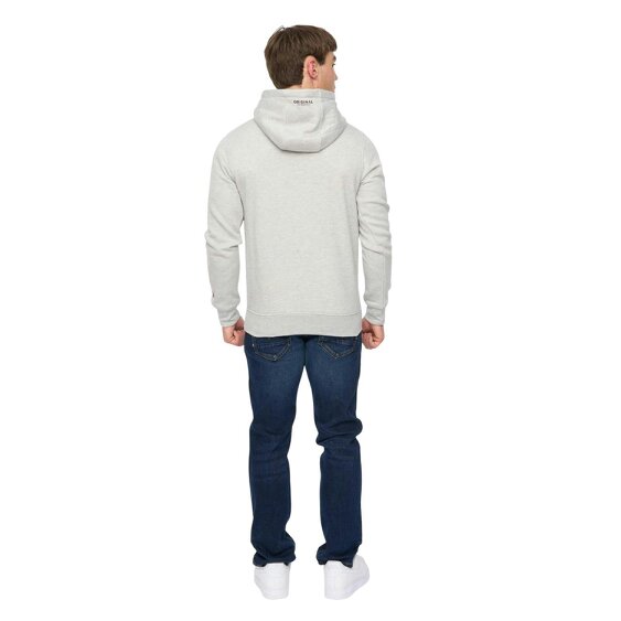 Crosshatch Mens Cresswell Hoodie - Grey Marl