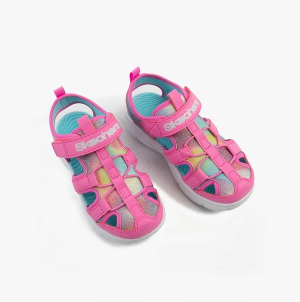 Skechers FLEX SPLASH - DAYLIGHT SHIMMER Girls Sandals Hot Pink /Multi