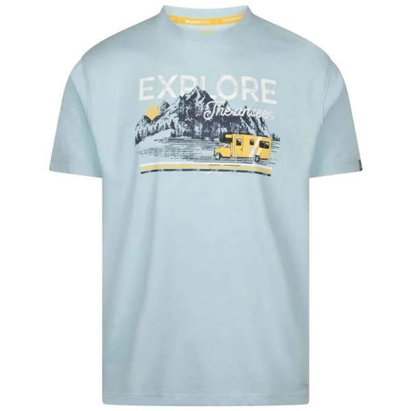 Trespass Mens Thelon Printed Casual T-Shirt - Seafoam Marl - 