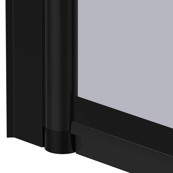 Living and Home 4mm Thickness Tempered Glass Shower Screen