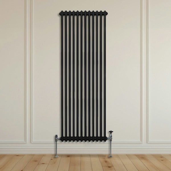 Monstershop Traditional 2 Column Radiator - 1800 x 562mm - Black