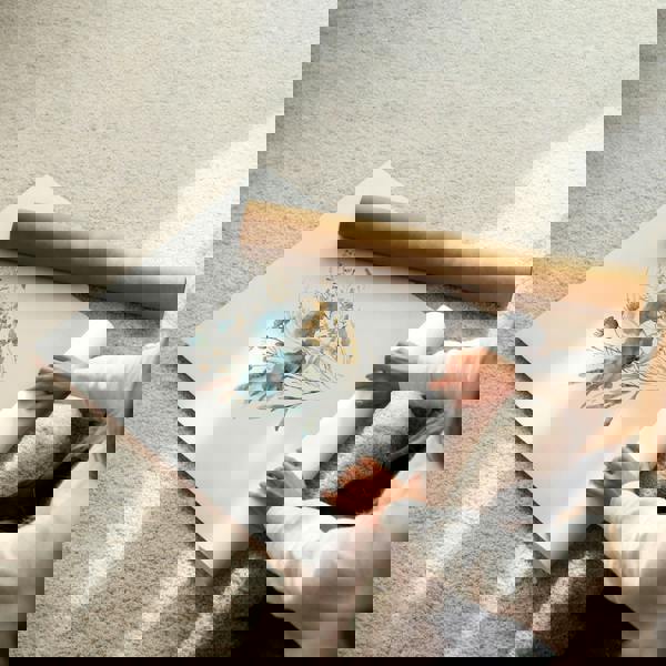 Blue Color Wall Art | Set of 3 Botanical Wall art Prints