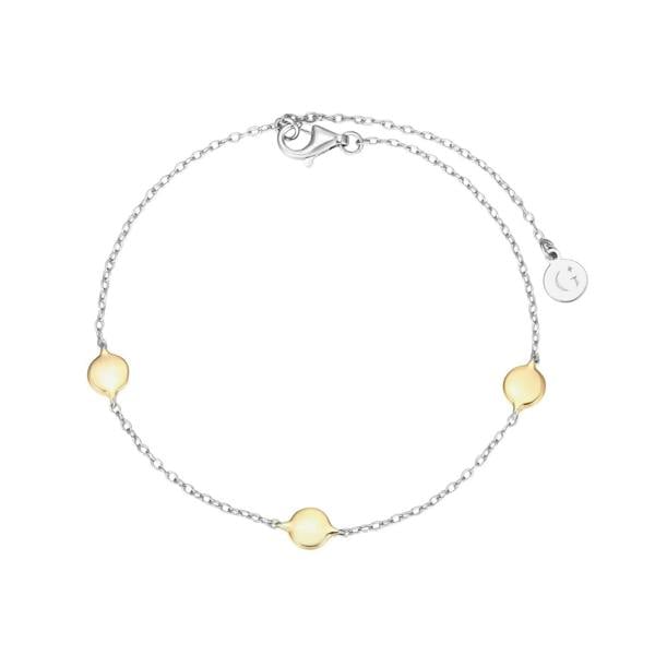 Gold Trip Two Tone Gold Disc Charm Bracelet